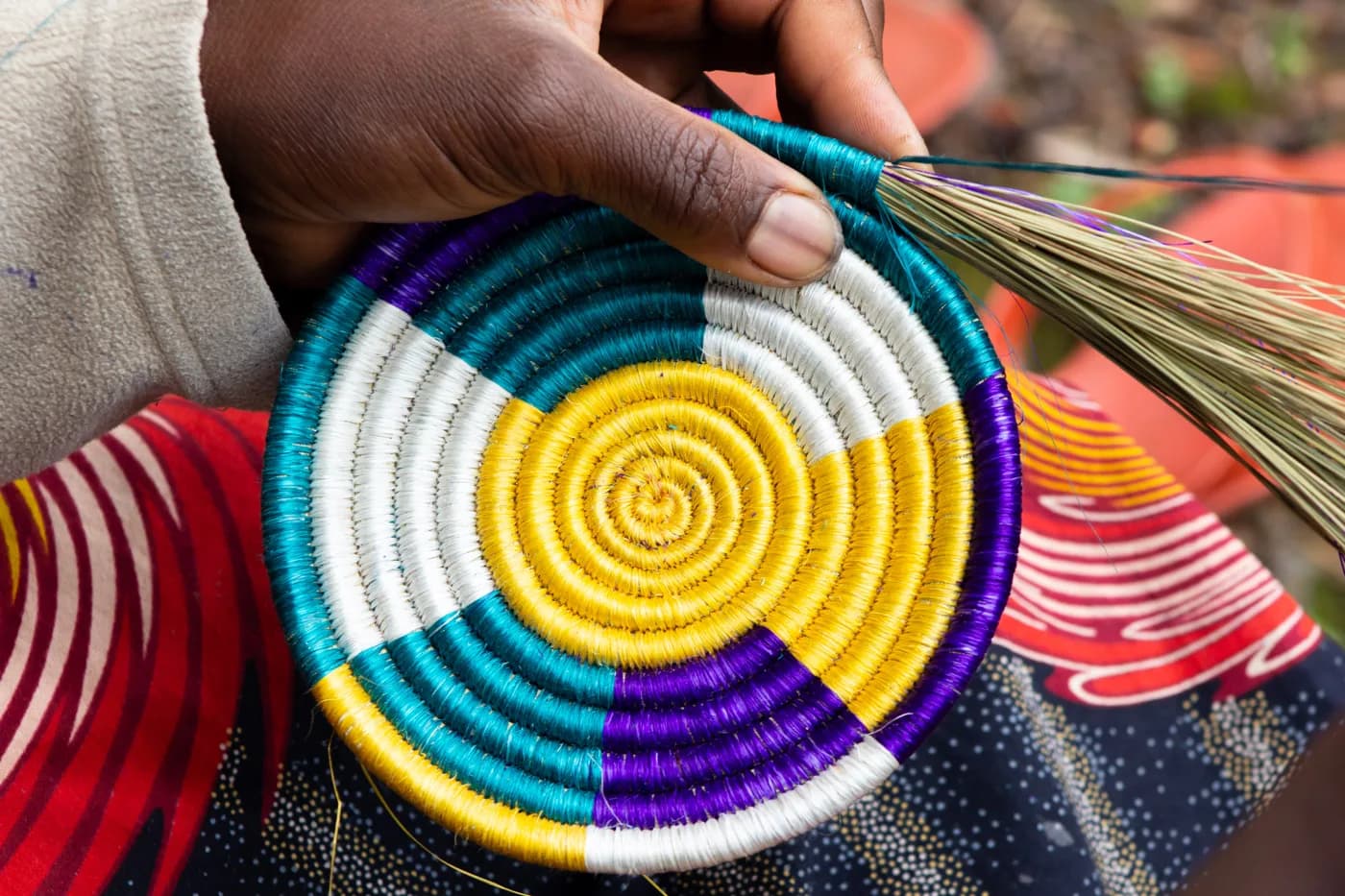 Artisans taking part in a community activity in Rwanda